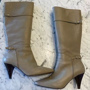 BCBG grey knee high boots size